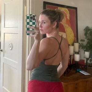 Lulu Lemon Women’s Olive Green Strappy Workout Top